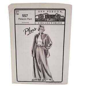 Stretch & Sew Plus Size Palazzo Pants Ann Person Collectibles Sewing UNCUT